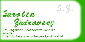 sarolta zadravecz business card